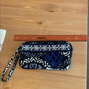 Vera Bradley Canterberry Cobalt wristlet
